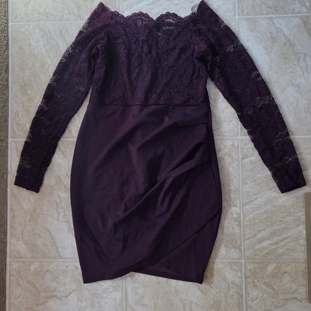 Eclipse Purple Off-Shoulder Bodycon Dress